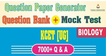 KCET Biology Question Bank + Mock Test + Question Paper Generator